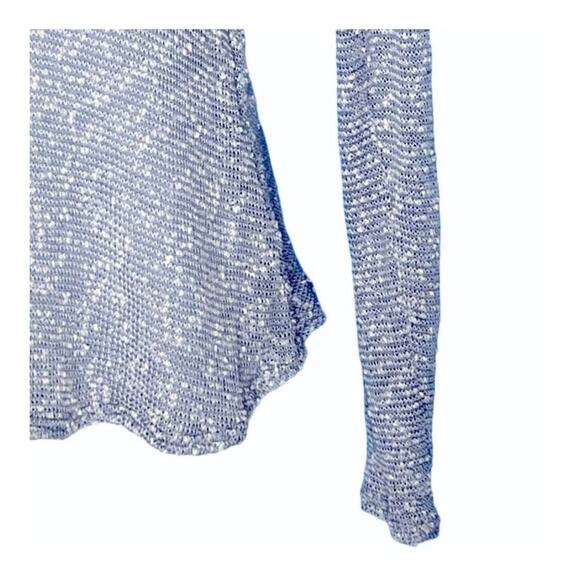 Junie and Jade Lightweight Popcorn Lace Detailed Light Blue Sweater Size Medium - Picture 8 of 16